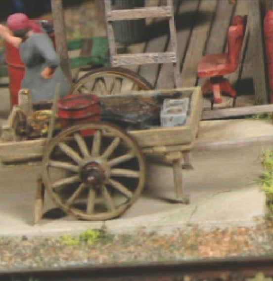 Model wagon kit with wheels 