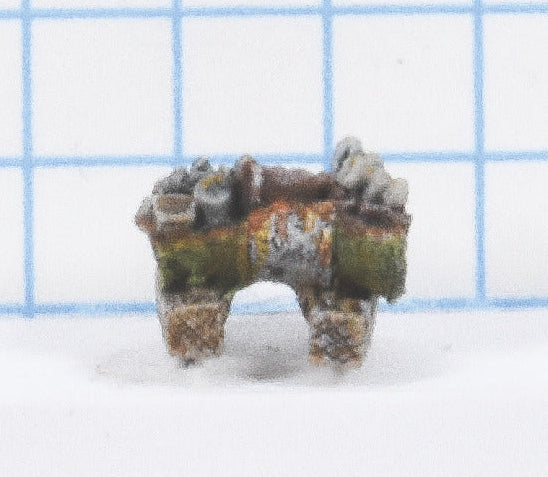 Drum cut in half and filled with scrap