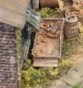 Old broken wood wagon