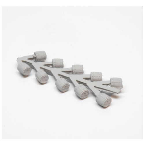 Sprue of 10 half barrels
