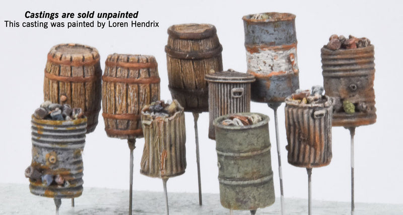 C-197 Assorted Barrels Drums & Cans (10)