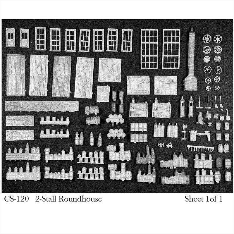 CS-120 2-Stall Roundhouse Casting Set