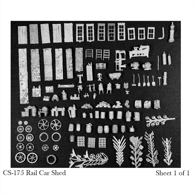 CS-175 Rail Car Shed Casting Set