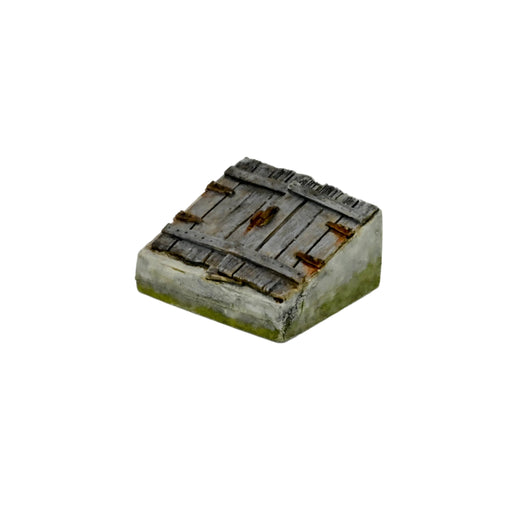 Outside cellar or basement access doors