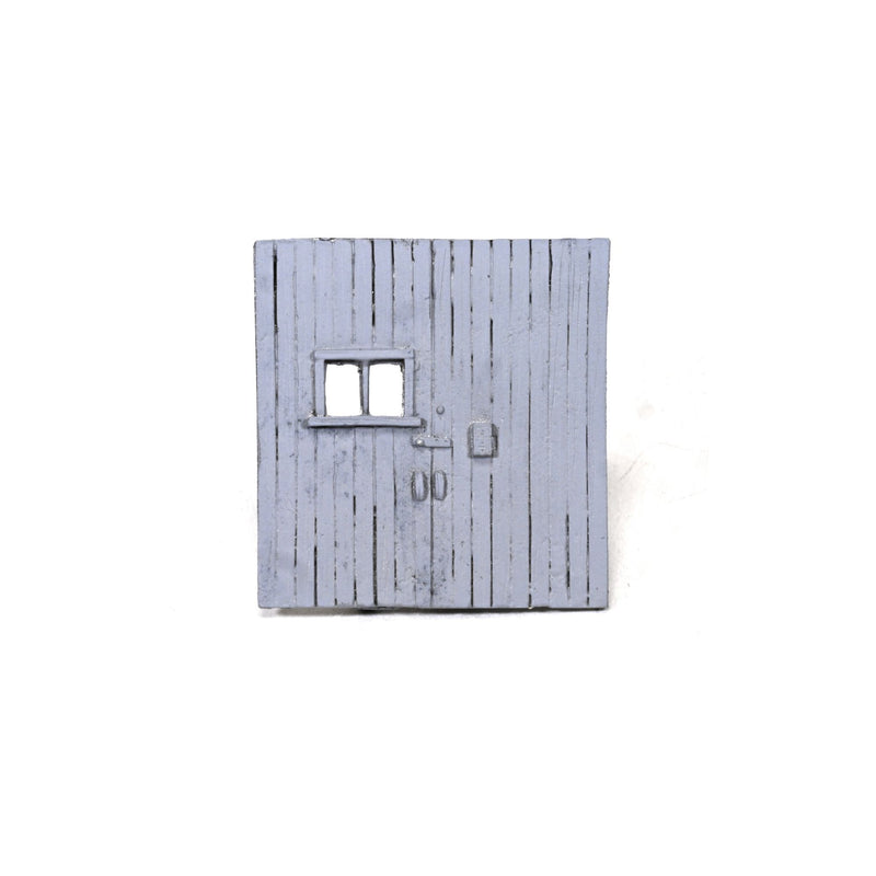 Wooden freight door with window